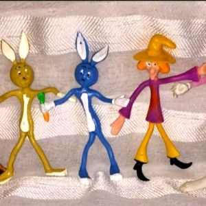 Vintage Russ 6.5" Bendable/Posable Figures Fun World Assorted Lot of 5